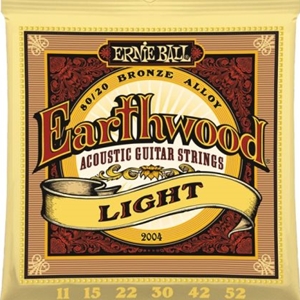 Ernie Ball Earthwood Light Gauge 80/20 Bronze Guitar Strings, .11-.52