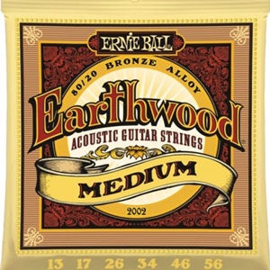 Ernie Ball Earthwood Medium Gauge 80/20 Bronze Guitar Strings, .13-.56