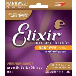 Elixir HD Light Gauge Nanoweb Phospher Bronze Guitar Strings