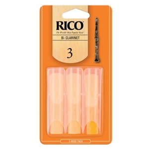 Rico 3 Pack Clarinet Reeds #3
