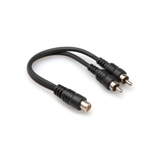 Hosa YRA105 Y-Cable, RCA Female to 2 RCA Male