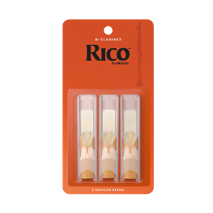 Rico by D'Addario Bb Clarinet Reeds - Strength 2.5 - 3-pack