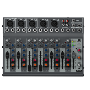 Behringer 1002B Premium 10-Input Mixer with XENYX Preamps, British EQs and Optional Battery Op