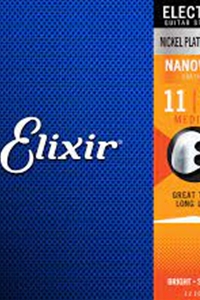 Elixir Medium Gauge Nanoweb Electric Guitar Strings 11-49
