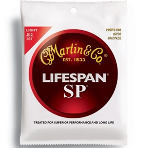 Martin MSP6100 Lifespan SP Light Gauge 80/20 Bronze Guitar Strings