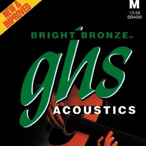 Ghs BB40M Medium Gauge 80/20 Bronze Guitar Strings