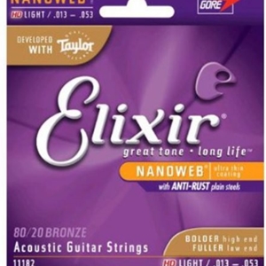 Elixir HD Light Gauge Nanoweb 80/20 Bronze Guitar Strings