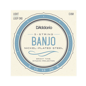 D'Addario EJ60 Light Loop End 5-String Banjo Strings