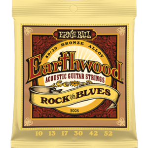 Ernie Ball Earthwood Rock & Blues 80/20 Bronze Guitar Strings, .10-.52