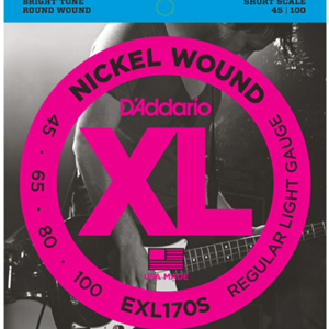 D'addario EXL170S Nickel Wound Short Scale Bass Strings 45/100