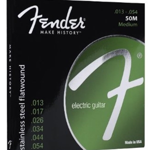 Fender 50M Medium Gauge Flatwound Guitar Strings 13-54