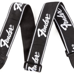 Fender® Running Logo Strap in Black