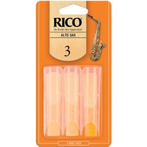 Rico 3 Pack Alto Sax Reeds #3