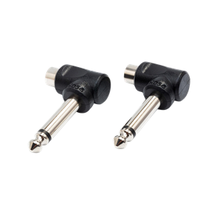 Hosa Right-angle Adaptors, RCA to 1/4in TS