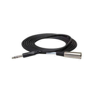 Hosa Balanced Interconnect, 1/4in TRS to XLR3M - 15ft