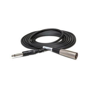 Hosa Unbalanced Interconnect, 1/4 In TS To XLR3M 15ft