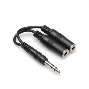 Hosa YPP118 Y-Cable, 1/4" Stereo Male to 2 1/4" Stereo Females
