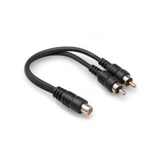 Hosa YRA105 Y-Cable, RCA Female to 2 RCA Male