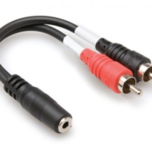 Hosa YMR197 Y-Cable, 3.5mm Stereo Female to Dual RCA