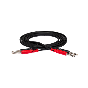 Hosa Stereo Interconnect, Dual 1/4in TS to Same 6m
