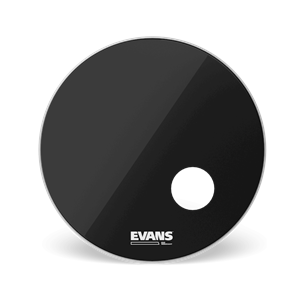 Evans EQ3 Reso Black 22" Smooth Black Bass Drumhead