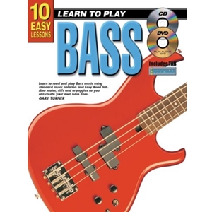 10 Easy Lessons for Bass Guitar with CD and DVD