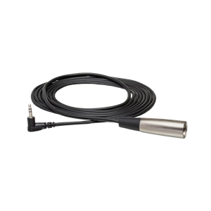 Hosa Microphone Cable, Right-angle 3.5mm TRS to XLR3M - 5ft