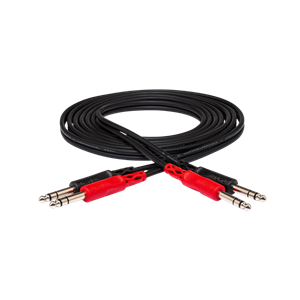 Hosa Stereo Interconnect, Dual 1/4in TRS to Same 3m