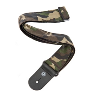 D'addario Green Camouflage Guitar Strap