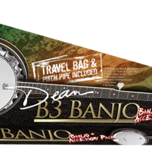 Dean B3 Banjo Pack with Gig bag, Strap, and Pitch Pipe