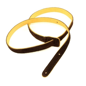 Henry Heller Capri Leather Mandolin Strap in Chocolate Brown