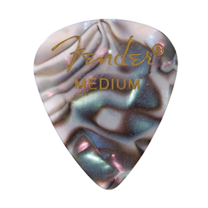 Fender Premium Celluloid Picks, Medium 351 Shape - Abalone