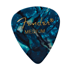 Fender Premium Celluloid Picks, Medium 351 Shape - Ocean Turquoise