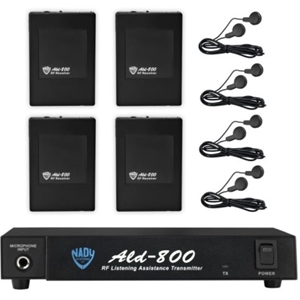 Nady ALD800 Assistive Listening System with 4 Recievers