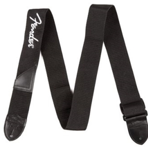 Fender® 2" Black Guitar Strap with White Logo