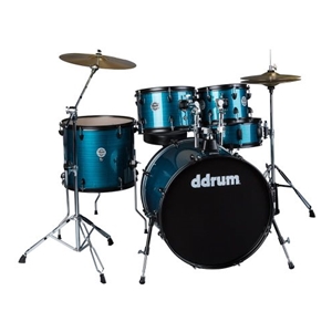 DDrum D2 Player Series 5 Piece Drumset with Cymbals in Blue Pinstripe
