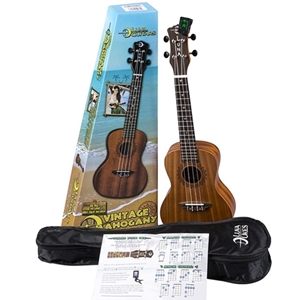 Luna Uke Vintage Mahogany Concert Pack