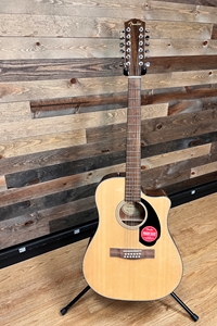 Fender® CD60SCE 12 String Acoustic/Electric Guitar in Natural Finish
