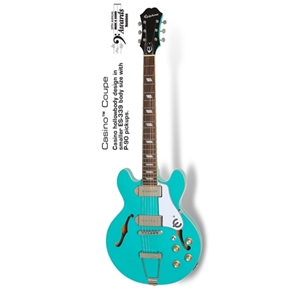 Epiphone Casino Coupe Hollowbody Guitar in Turquoise