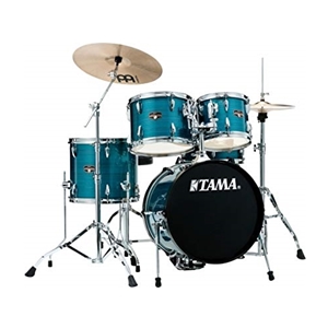 Tama Imperialstar 5 Piece Drumset w/ Cymbals & Hardware in Hairline Blue