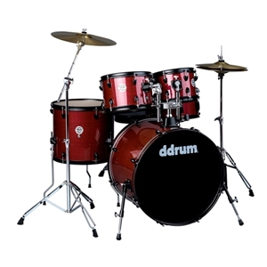 Ddrum 5 Piece Red Pinstripe Complete Drumset
