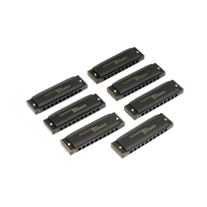 Hohner Piedmont Blues Harp, Set of 7 with Case
