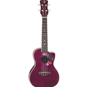 Luna Concert Ukulele, Maple Flora w/ Preamp