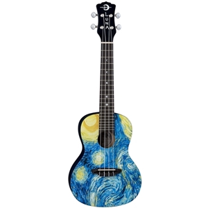 Luna Concert Ukulele with Starry Night Design