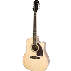 Epiphone AJ220SCE Solid Top Acoustic Electric Guitar in Natural Finish