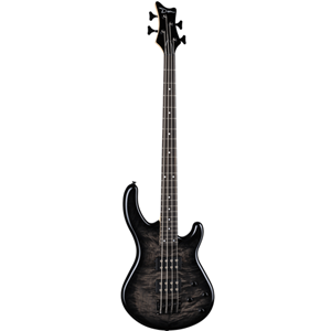 Dean Edge2 Burled Maple 4 String Bass in Transparent Blackburst Finish