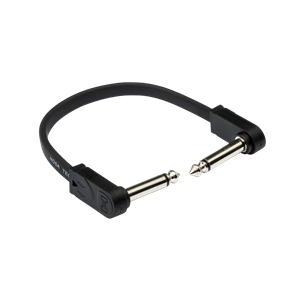 Hosa Flat Guitar Patch Cable, Molded Low-profile Right-angle to Same 6in