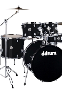 Ddrum D2 5 Piece Complete Drum Set w/ Hardware and Cymbals Midnight Black