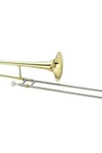 Jupiter Lacquered Brass Trombone w/Nickel Outer Slide & ABS Hard Case