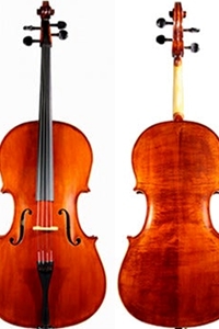 Krutz 200 Series 4/4 Cello Moderately Flamed Back & Sides, Hard Foam Case and Carbon Fiber Bow